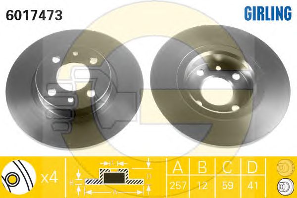 Set frana, frana disc