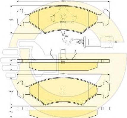 Set frana, frana disc