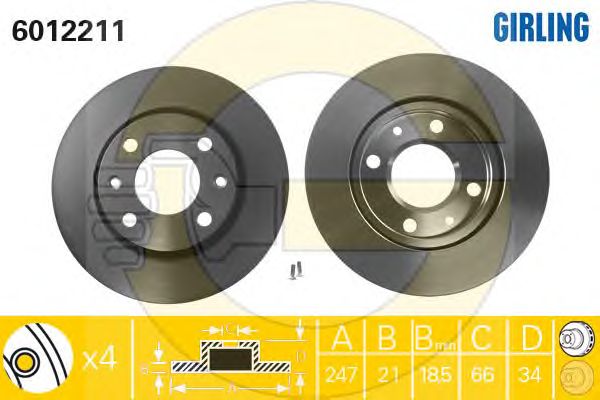 Set frana, frana disc