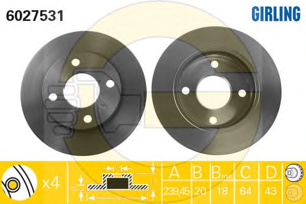 Set frana, frana disc