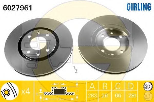 Set frana, frana disc