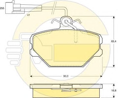 Set frana, frana disc