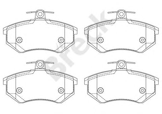 set placute frana,frana disc VW A80/100