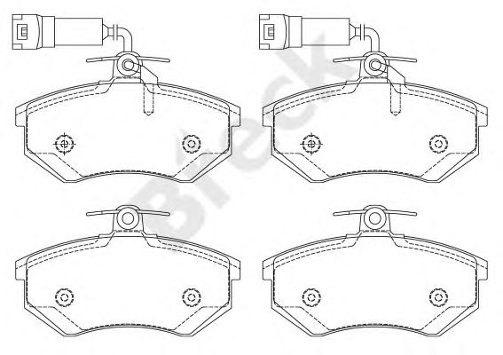 set placute frana,frana disc VW A80 82-96/A100/A4 -97