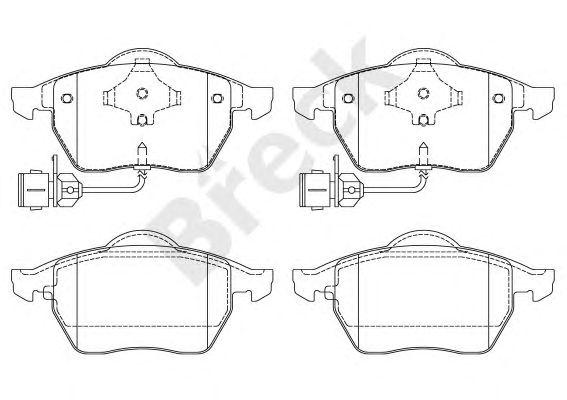 set placute frana,frana disc VW A100/A6 90-