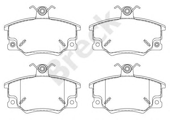 set placute frana,frana disc FIAT PUNTO 93- cu ABS/146/TIPO/PANDA