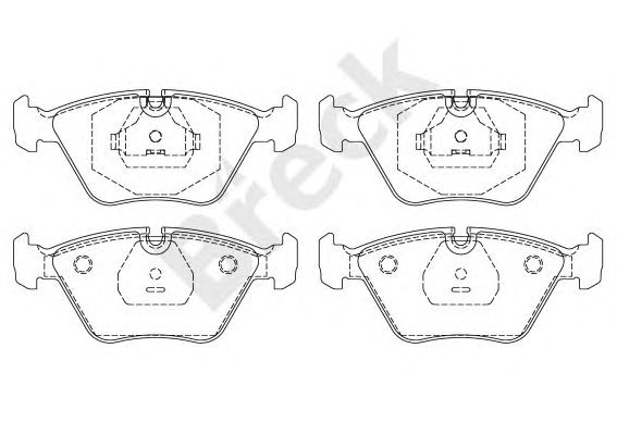 set placute frana,frana disc BMW E32/E34