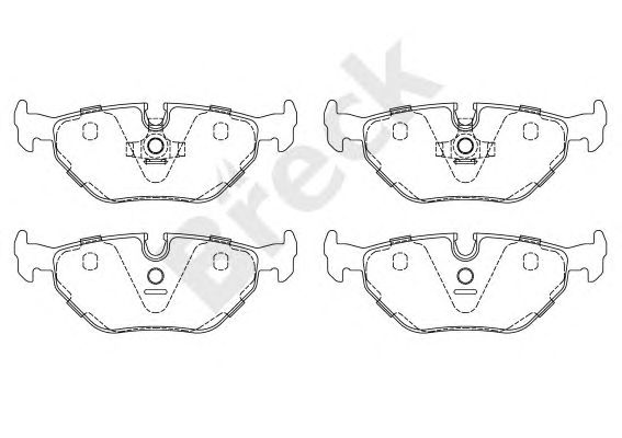 set placute frana,frana disc BMW E32/E34