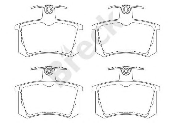 set placute frana,frana disc VW A80/100/A4/A