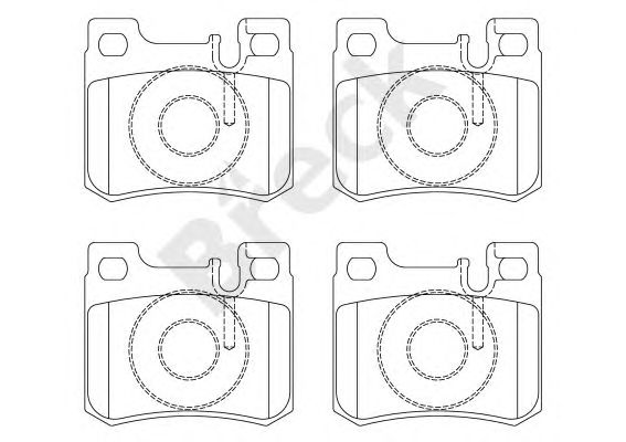 set placute frana,frana disc MERCEDES-BENZ W124/202 ASR