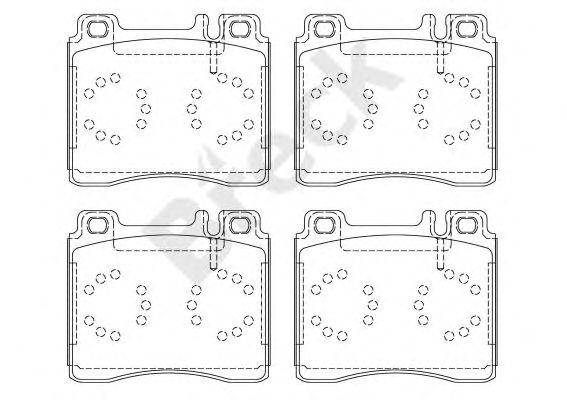 set placute frana,frana disc MERCEDES-BENZ W140 300-600