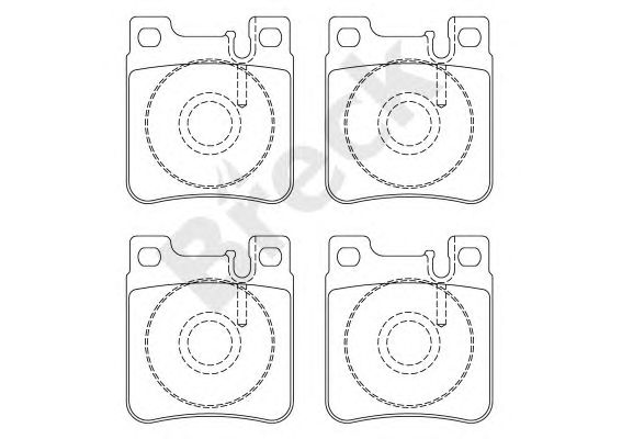 set placute frana,frana disc MERCEDES-BENZ W140 280-600