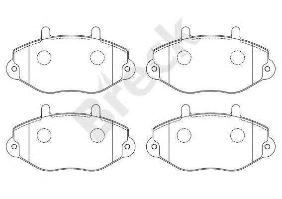 set placute frana,frana disc FORD TRANSIT 91-