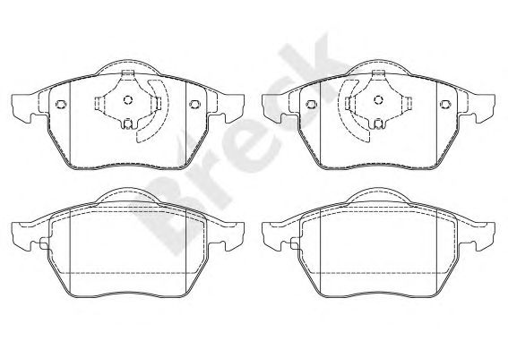 set placute frana,frana disc VW A4 -99/PASSAT -99 1,8-2,8 156X74