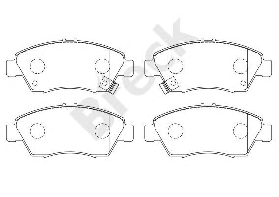 set placute frana,frana disc HONDA CIVIC 94-/01-/CRX 92- AKEBONO/CRX 92-