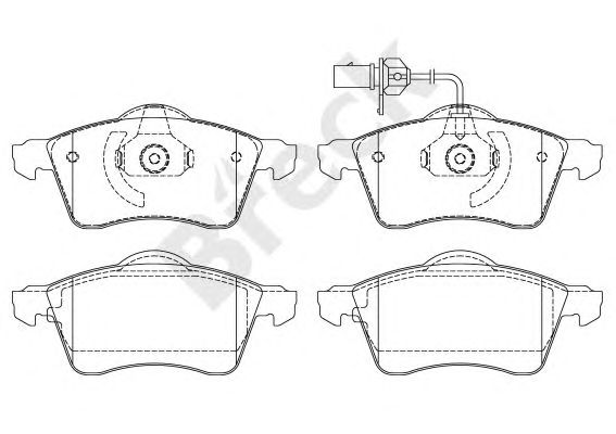 set placute frana,frana disc VW T4 09/90