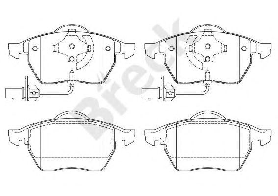 set placute frana,frana disc VW A4 99-/A6 -99/PASSAT 00- 1,6-2,8 156X74