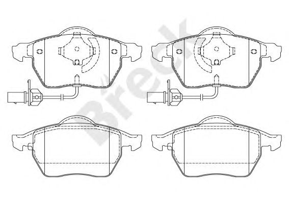 set placute frana,frana disc VW A4 00-/04-/A6 99-/05-/PASSAT 00- 1,8-3,2 156X74