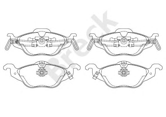 set placute frana,frana disc OPEL ASTRA G