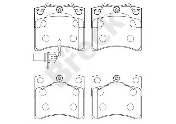 set placute frana,frana disc VW T4 15"