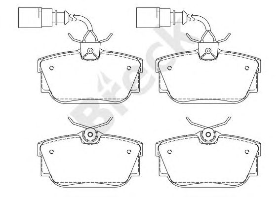 set placute frana,frana disc VW T4 90-97