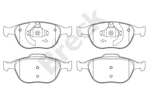 set placute frana,frana disc FORD TRANSIT CONNECT 02-/FOCUS 02-ST170