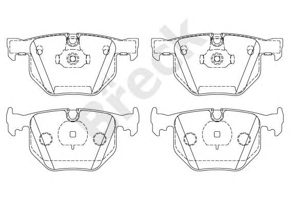 set placute frana,frana disc BMW E65 01- 730-735