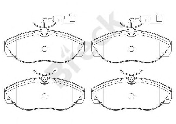 set placute frana,frana disc FIAT DUCATO 00-