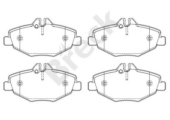 set placute frana,frana disc MERCEDES-BENZ W211/S211 02-09 135 X 67,8 X 20,1 BOSCH