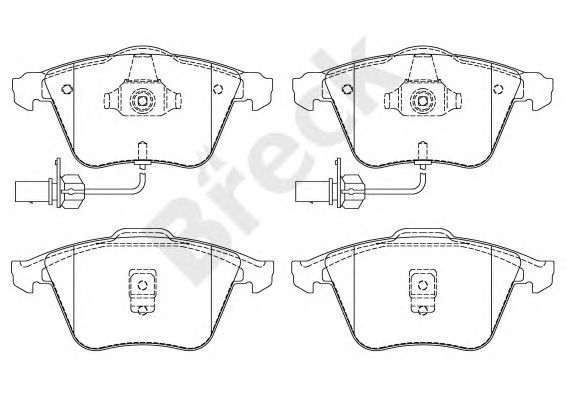 set placute frana,frana disc VW A6 97-