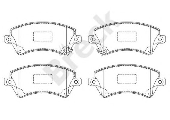 set placute frana,frana disc TOYOTA COROLLA 01- UK