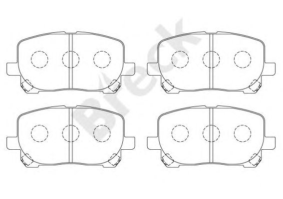 set placute frana,frana disc TOYOTA AVENSIS VERSO 01-05 2,0D4D