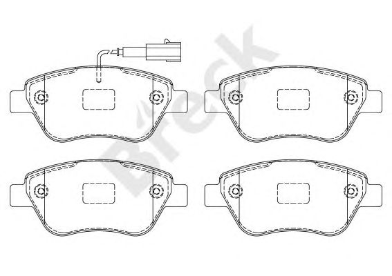 set placute frana,frana disc FIAT 500/DOBLO/FIORINO/PUNTO/QUBO 01- 122,8 X 53,1 X 17,8