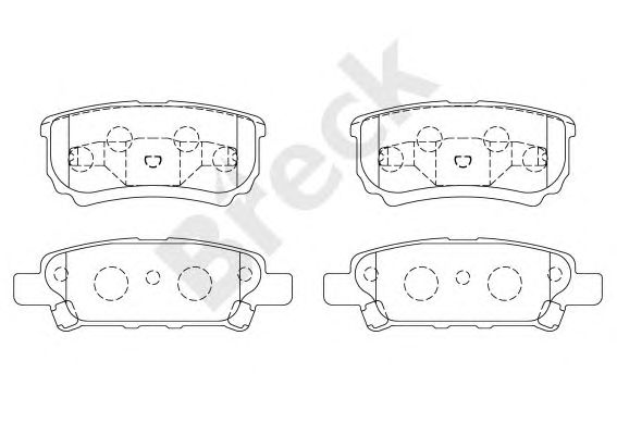 set placute frana,frana disc MITSUBISHI OUTLANDER 03-/LANCER 08-/JEEP