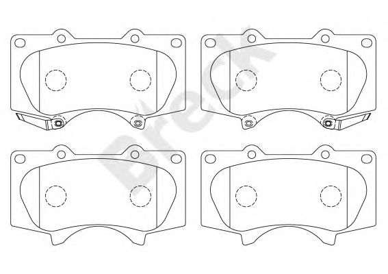 set placute frana,frana disc TOYOTA LAND CRUISER 03-/PAJERO 07-