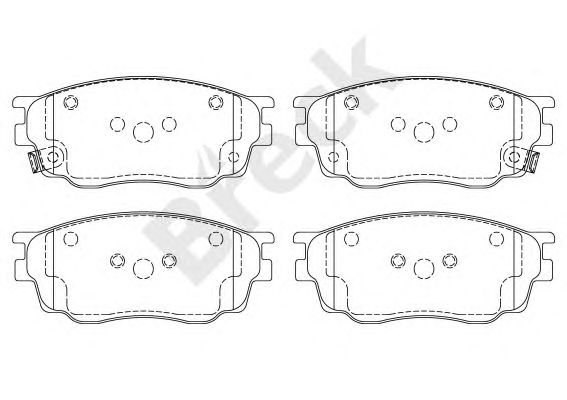 set placute frana,frana disc MAZDA 6 02- 1,8B