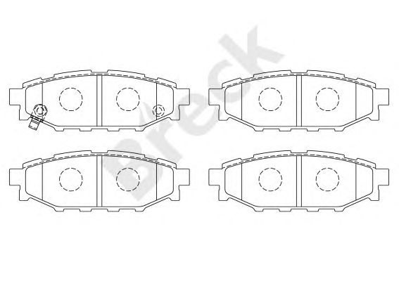 set placute frana,frana disc SUBARU LEGACY 03-/IMPREZA 07-