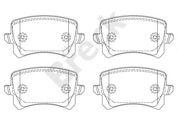 set placute frana,frana disc VW PASSAT 05-/TIGUAN 07-/SHARAN 10-