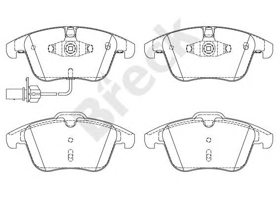 set placute frana,frana disc VW A4/A5 07- 314MM