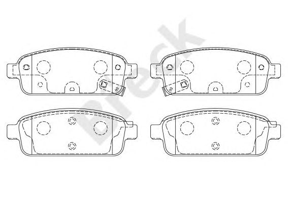 set placute frana,frana disc OPEL ASTRA/CASCADA/MOKKA/ZAFIRA 10- 116,5 X 42,6 X 16,2