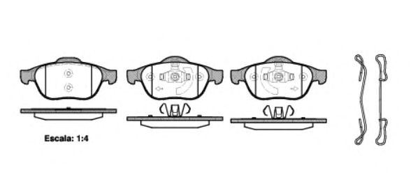 set placute frana,frana disc