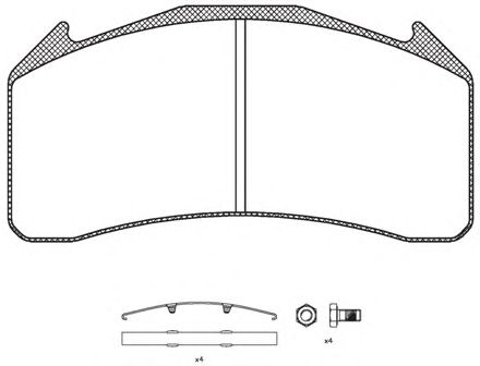 set placute frana,frana disc