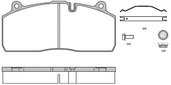 set placute frana,frana disc