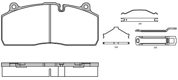 set placute frana,frana disc