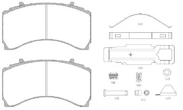 set placute frana,frana disc