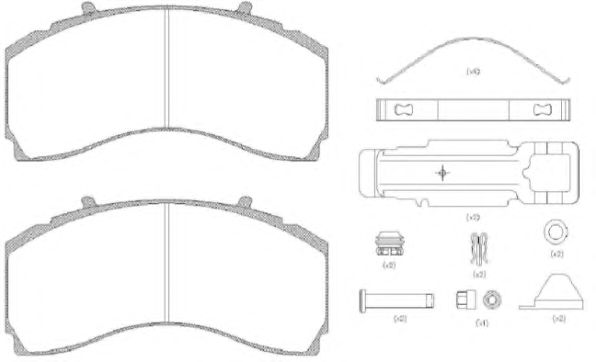 set placute frana,frana disc