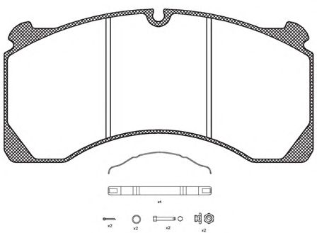 set placute frana,frana disc