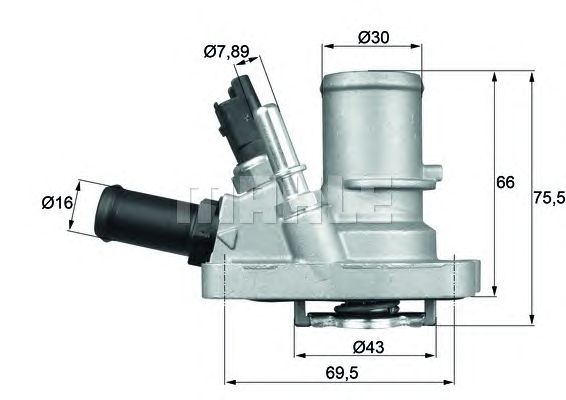 termostat,lichid racire FIAT 88C 1,4