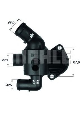 termostat,lichid racire VW 92C GOLF 6/PASSAT 1,6TDI 09-/SKODA FABIA