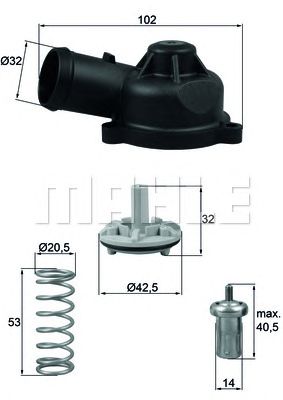 termostat,lichid racire VW 83C GOLF 1,4TSI